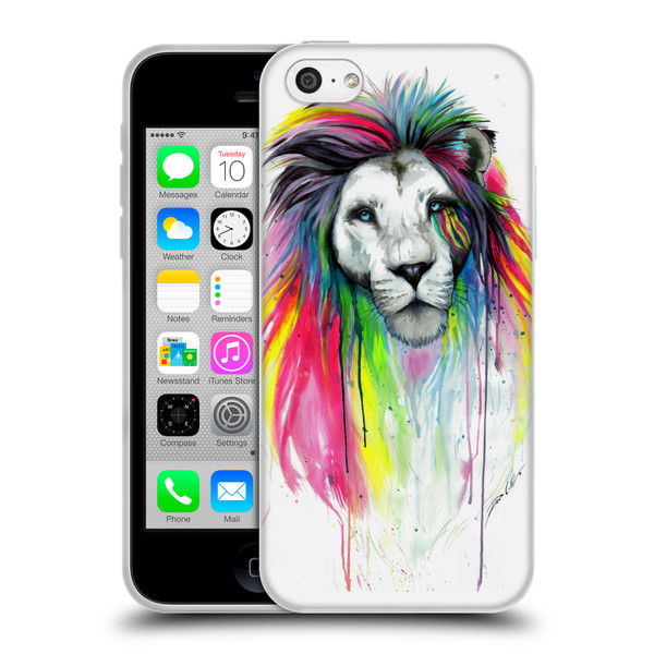 Pixie Cold Cats Rainbow Mane Soft Gel Case for Apple iPhone 5c