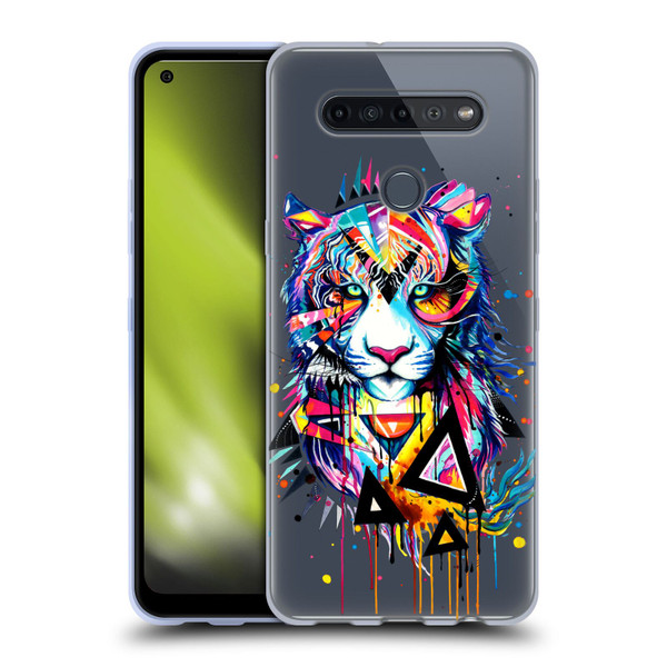 Pixie Cold Cats Shattered Tiger Soft Gel Case for LG K51S