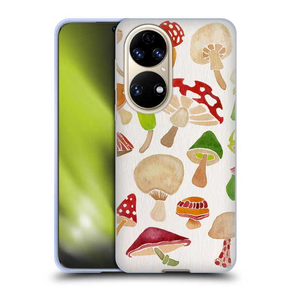 Cat Coquillette Nature Mushrooms Soft Gel Case for Huawei P50