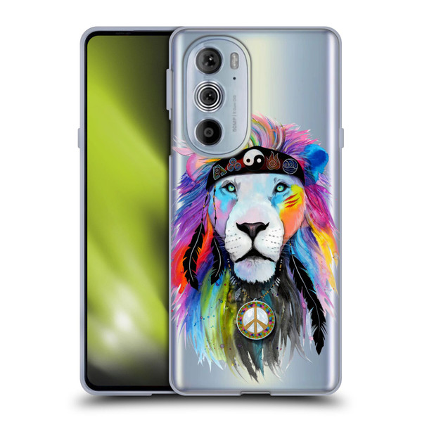 Pixie Cold Cats Hippy Lion Soft Gel Case for Motorola Edge X30