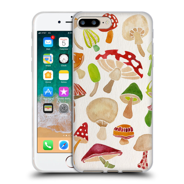 Cat Coquillette Nature Mushrooms Soft Gel Case for Apple iPhone 7 Plus / iPhone 8 Plus