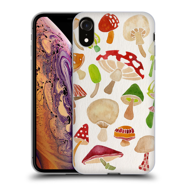 Cat Coquillette Nature Mushrooms Soft Gel Case for Apple iPhone XR