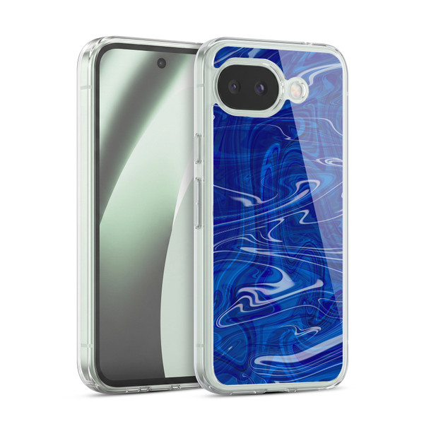 Suzan Lind Marble Dark Blue Soft Gel Case for Google Pixel 10a