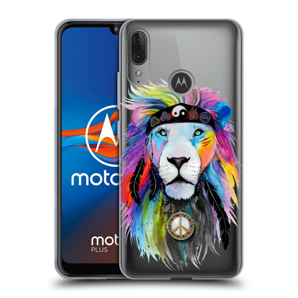 Pixie Cold Cats Hippy Lion Soft Gel Case for Motorola Moto E6 Plus