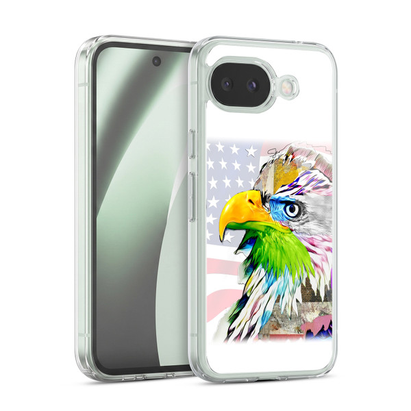 Michel Keck Animal Collage Eagle Soft Gel Case for Google Pixel 10a
