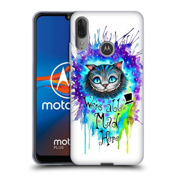 Pixie Cold Cats We Are All Mad Here Soft Gel Case for Motorola Moto E6 Plus