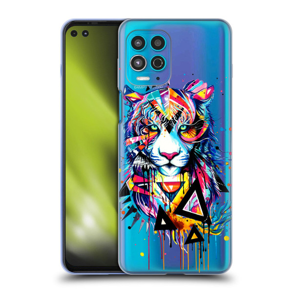 Pixie Cold Cats Shattered Tiger Soft Gel Case for Motorola Moto G100