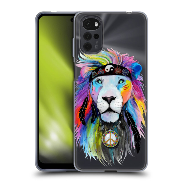 Pixie Cold Cats Hippy Lion Soft Gel Case for Motorola Moto G22