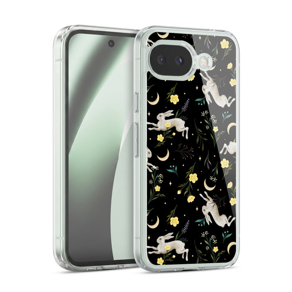 Episodic Drawing Pattern Bunny Night Soft Gel Case for Google Pixel 10a