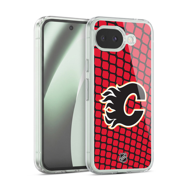 NHL Calgary Flames Net Pattern Soft Gel Case for Google Pixel 10a