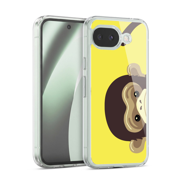 Head Case Designs Peeking Animals Monkey Soft Gel Case for Google Pixel 10a