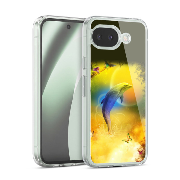 Simone Gatterwe Dolphins Colorful Dolphin Soft Gel Case for Google Pixel 10a