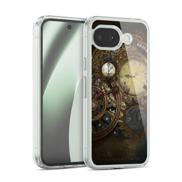 Simone Gatterwe Steampunk Clocks Soft Gel Case for Google Pixel 10a