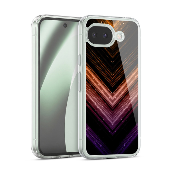 PLdesign Sparkly Metallic Orange And Purple Soft Gel Case for Google Pixel 10a