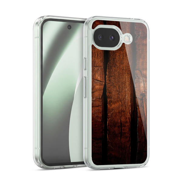 PLdesign Wood Prints Brown Rustic Ombre Soft Gel Case for Google Pixel 10a