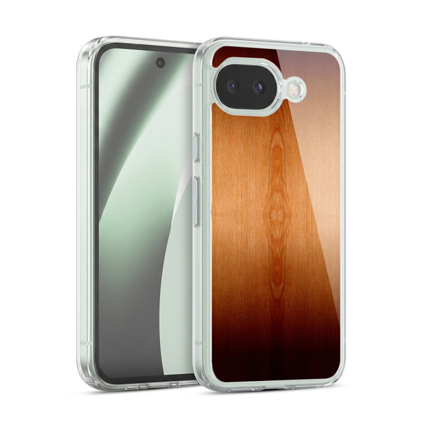 PLdesign Wood Prints Burnt Brown Ombre Soft Gel Case for Google Pixel 10a