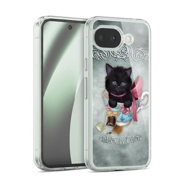 Ash Evans Black Cats Tea Soft Gel Case for Google Pixel 10a
