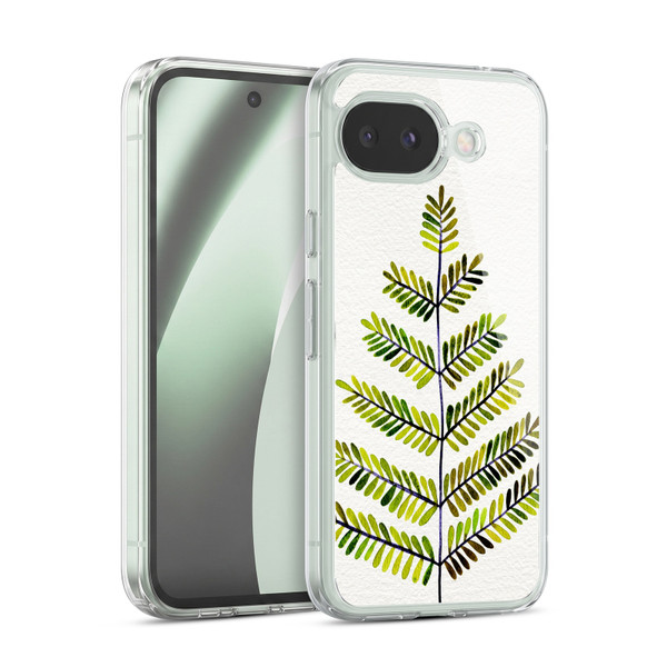 Cat Coquillette Nature Leaflets Green Soft Gel Case for Google Pixel 10a