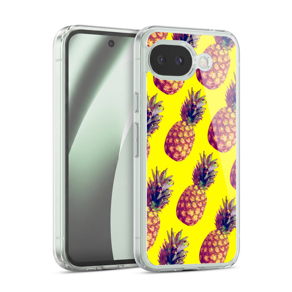 Head Case Designs Neon Prints Pineapple Soft Gel Case for Google Pixel 10a