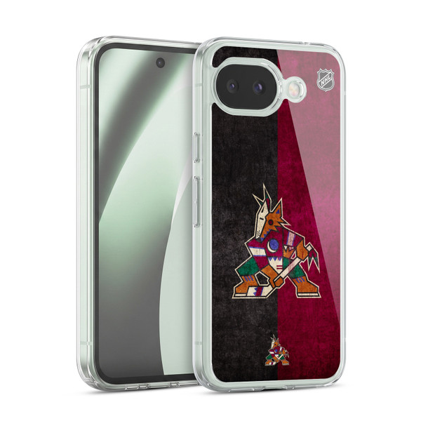 NHL Arizona Coyotes Half Distressed Soft Gel Case for Google Pixel 10a