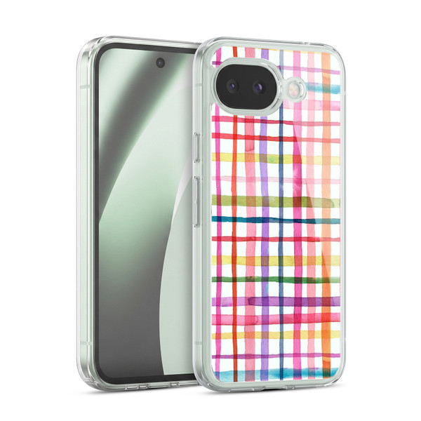 Ninola Colorful Geometric Summer Gingham Soft Gel Case for Google Pixel 10a