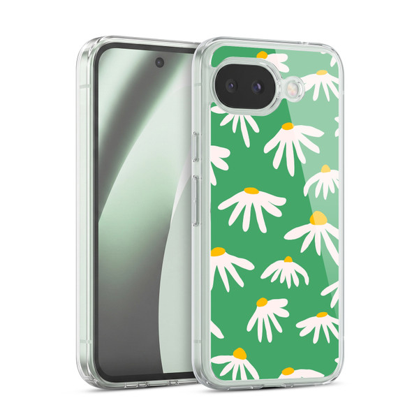 Ninola Colourful Prints Green Daisies Soft Gel Case for Google Pixel 10a