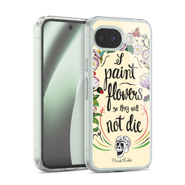 Frida Kahlo Typography Floral Blooms Soft Gel Case for Google Pixel 10a