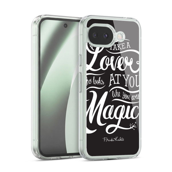 Frida Kahlo Typography Lover Black Soft Gel Case for Google Pixel 10a