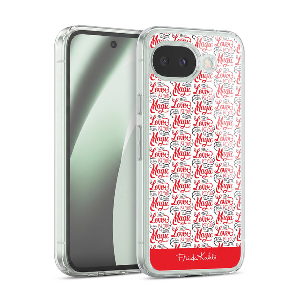 Frida Kahlo Typography Lover Red Soft Gel Case for Google Pixel 10a