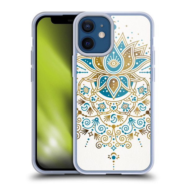 Cat Coquillette Patterns 6 Lotus Bloom Mandala 4 Soft Gel Case for Apple iPhone 12 Mini