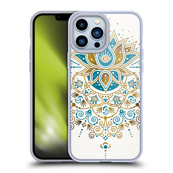 Cat Coquillette Patterns 6 Lotus Bloom Mandala 4 Soft Gel Case for Apple iPhone 13 Pro Max
