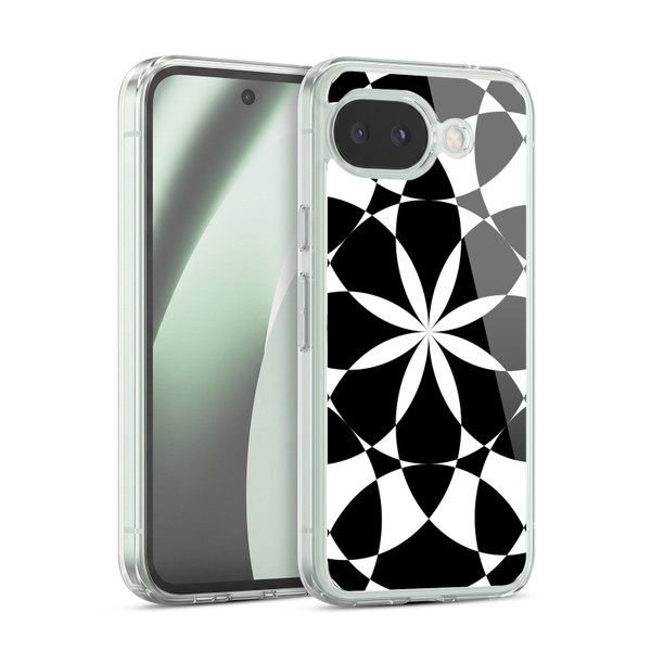PLdesign Geometric Black And White Soft Gel Case for Google Pixel 10a