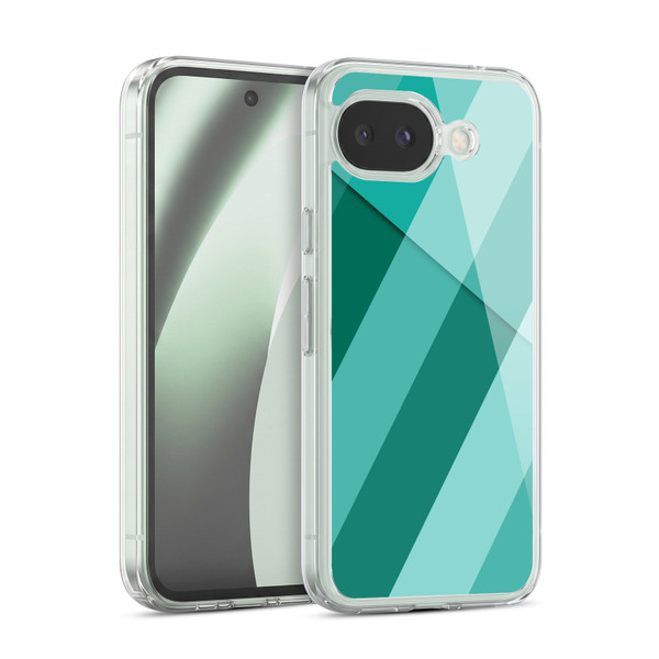 PLdesign Geometric Cyan Modern Soft Gel Case for Google Pixel 10a