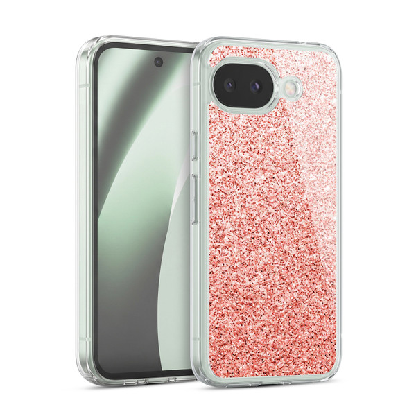PLdesign Sparkly Coral Light Pink Soft Gel Case for Google Pixel 10a