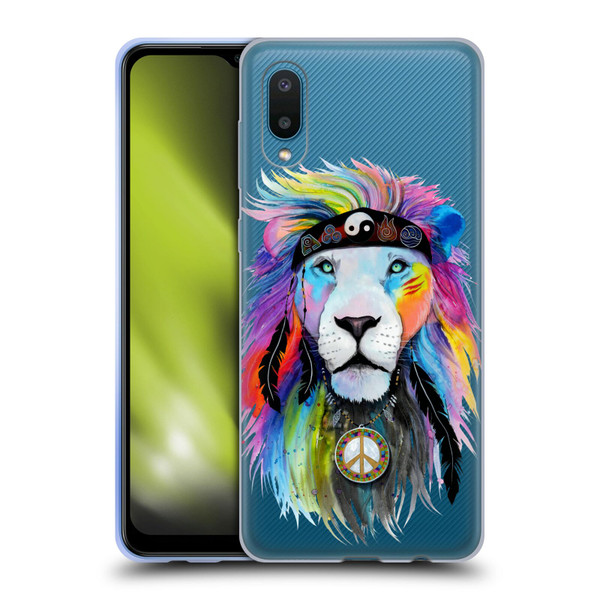 Pixie Cold Cats Hippy Lion Soft Gel Case for Samsung Galaxy A02/M02 (2021)