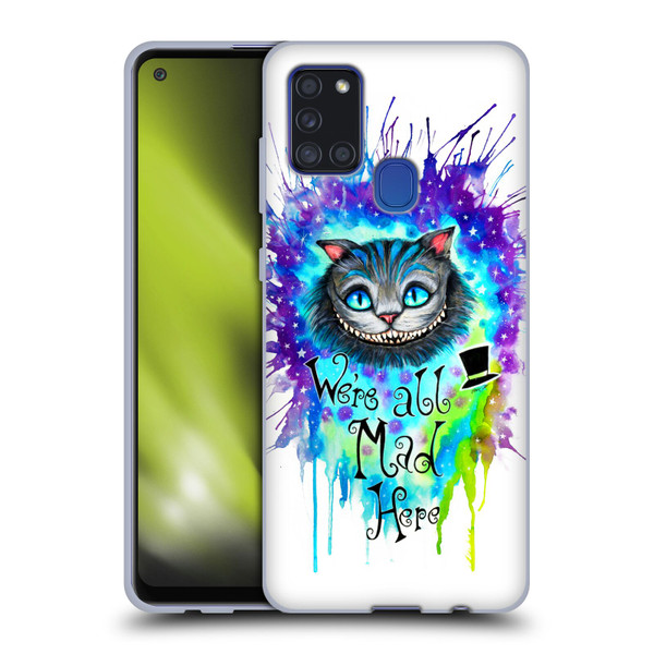 Pixie Cold Cats We Are All Mad Here Soft Gel Case for Samsung Galaxy A21s (2020)