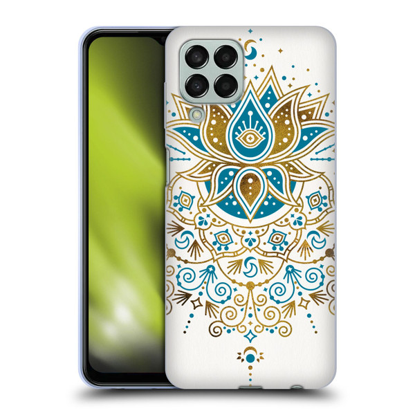 Cat Coquillette Patterns 6 Lotus Bloom Mandala 4 Soft Gel Case for Samsung Galaxy M33 (2022)