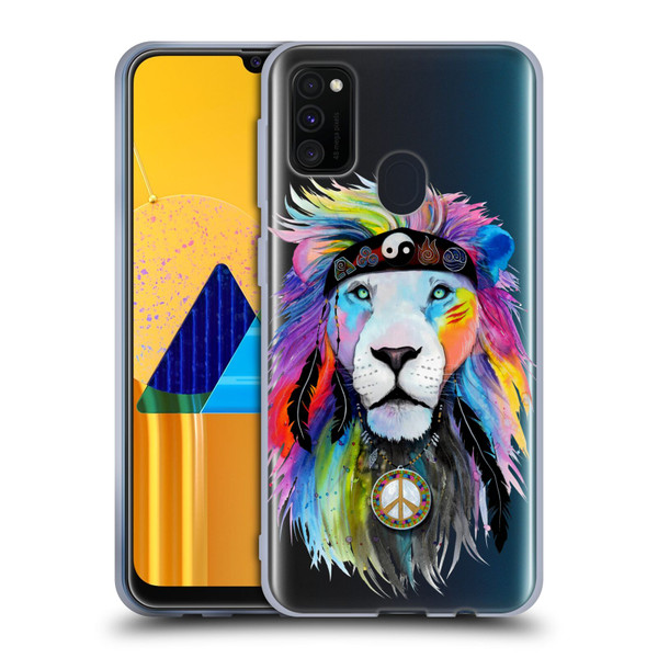 Pixie Cold Cats Hippy Lion Soft Gel Case for Samsung Galaxy M30s (2019)/M21 (2020)