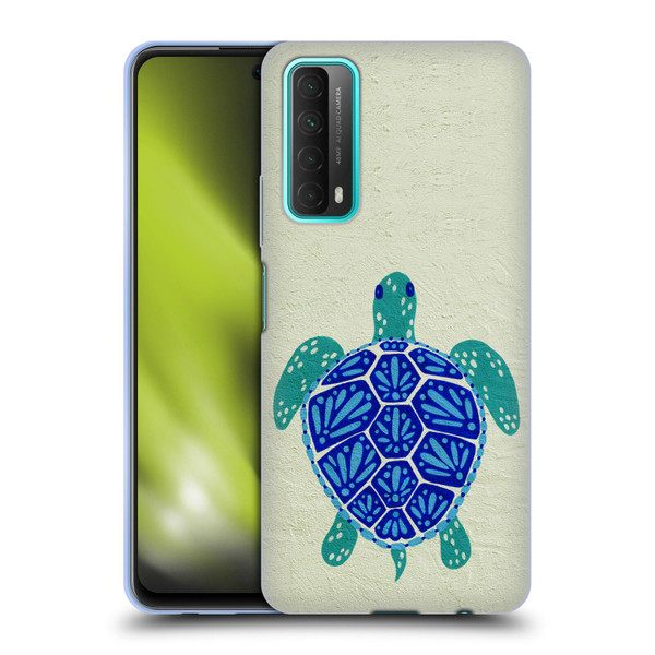 Cat Coquillette Sea Turtle Blue Soft Gel Case for Huawei P Smart (2021)