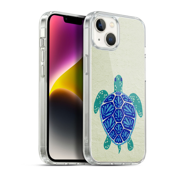 Cat Coquillette Sea Turtle Blue Soft Gel Case for Apple iPhone 14 Plus & MagSafe
