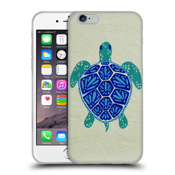 Cat Coquillette Sea Turtle Blue Soft Gel Case for Apple iPhone 6 / iPhone 6s