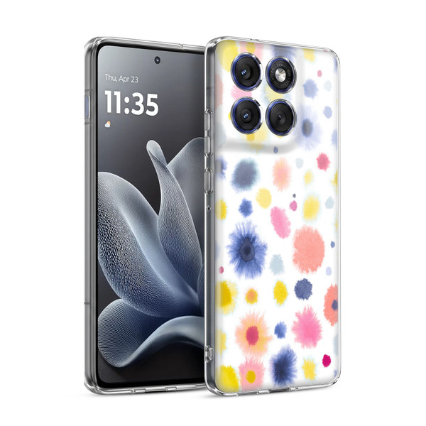 Ninola Pattern Abstract Watercolor Dots Soft Gel Case for Motorola Edge 70