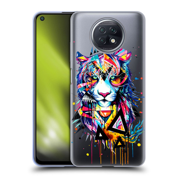 Pixie Cold Cats Shattered Tiger Soft Gel Case for Xiaomi Redmi Note 9T 5G