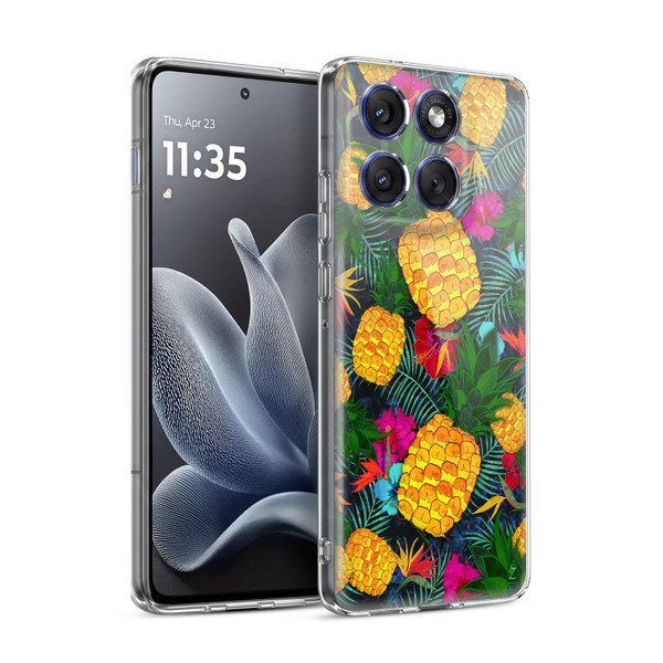 Suzan Lind Colours & Patterns Tropical Pineapple Soft Gel Case for Motorola Edge 70