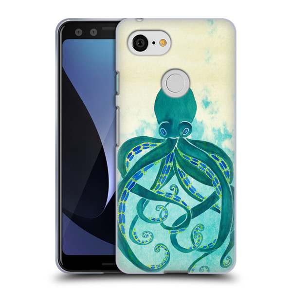Cat Coquillette Sea Octopus Soft Gel Case for Google Pixel 3