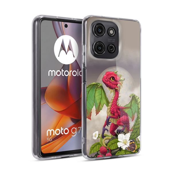 Stanley Morrison Dragons 3 Raspberry Garden Soft Gel Case for Motorola Moto G75