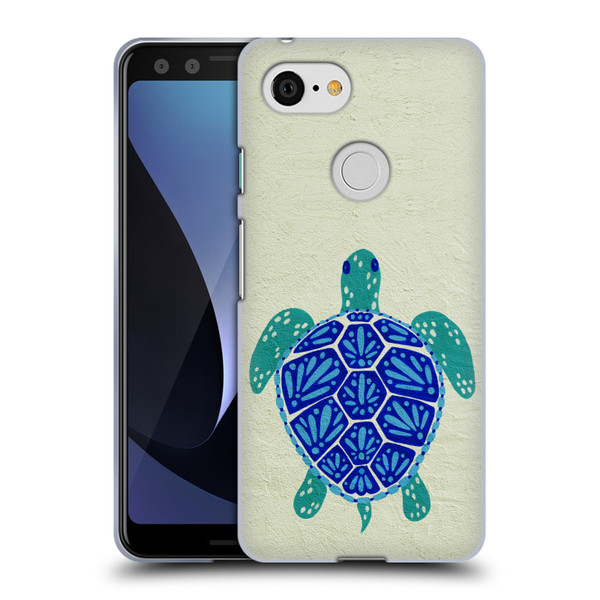 Cat Coquillette Sea Turtle Blue Soft Gel Case for Google Pixel 3