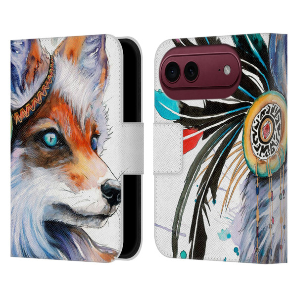 Pixie Cold Animals Fox Leather Book Wallet Case Cover For Apple iPhone Duo