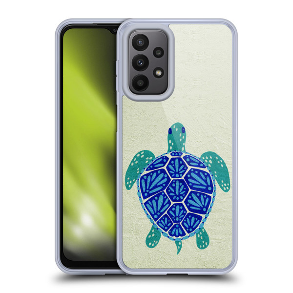 Cat Coquillette Sea Turtle Blue Soft Gel Case for Samsung Galaxy A23 / 5G (2022)
