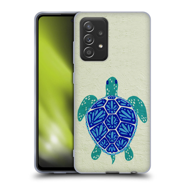Cat Coquillette Sea Turtle Blue Soft Gel Case for Samsung Galaxy A52 / A52s / 5G (2021)